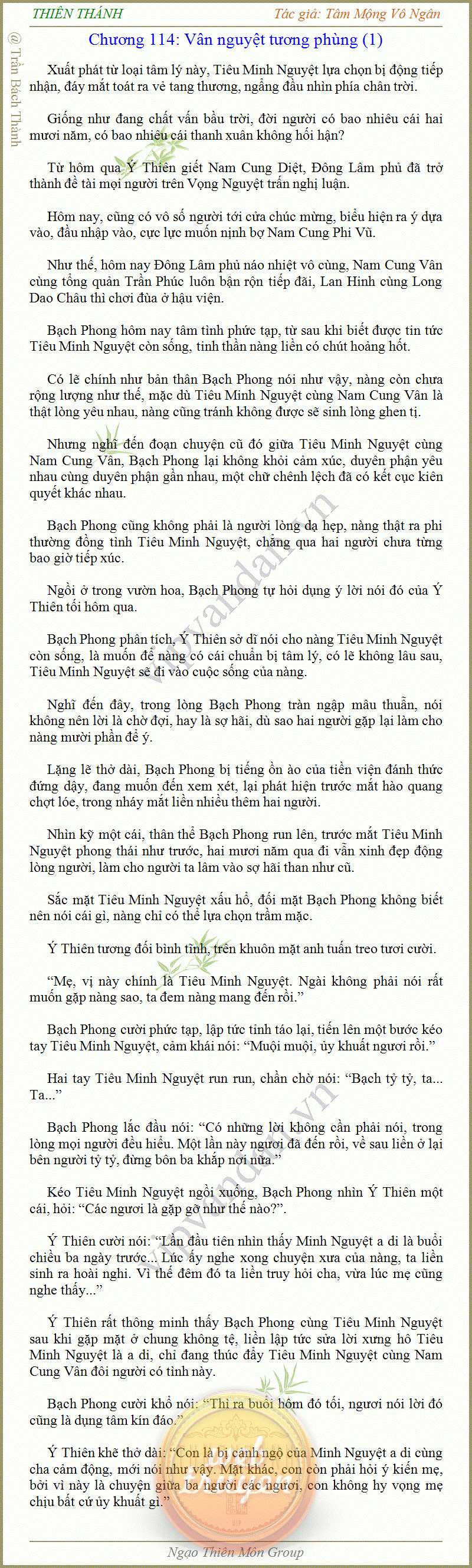 Thiên Thánh - Tâm Mộng Vô Ngân (New: Q 6 - Chương 68)