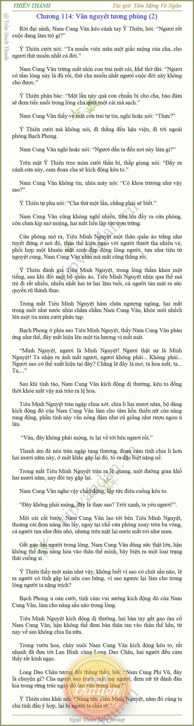 Thiên Thánh - Tâm Mộng Vô Ngân (New: Q 6 - Chương 68)